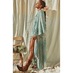 Spell & The Gypsy Collective Farrah Half Moon Maxi Dress Gown Duster Size XS